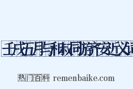 壬戌五月与和叔同游齐安近义词是什么意思的图片